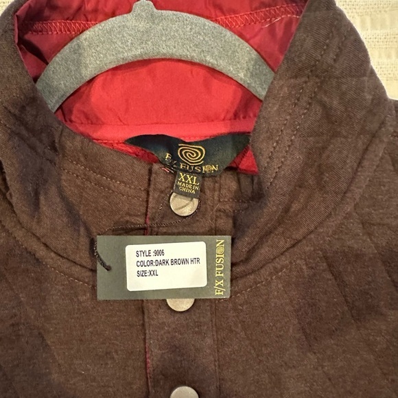 FX/Fusion Quilted Pullover Men’s XXL Brown Snap‎ Closure NWT - Picture 4 of 6